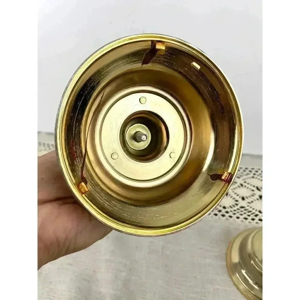 VTG Gold Tone Candlestick Candle Holders W/Inserts‎ International Silver Company